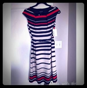 🛍 Enfocus Studio Striped Work Dress with belt